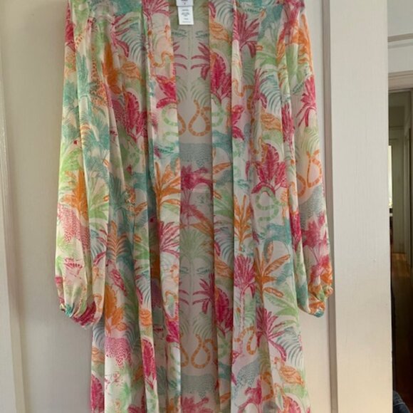 Cabi Sunset Kimono Sheer, Multicolor Sheer Wrap  Size S *Brand New* - Picture 3 of 7